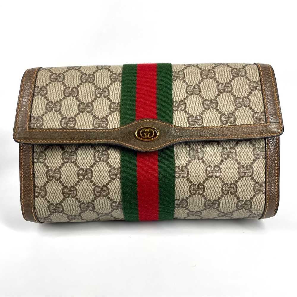 🔴SOLD🔴Gucci Ophidia Sherry Line Supreme GG Monogram Clutch Bag. - Picture 7 of 17